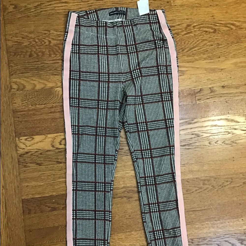 Plaid academia style Abercrombie and Fitch pants